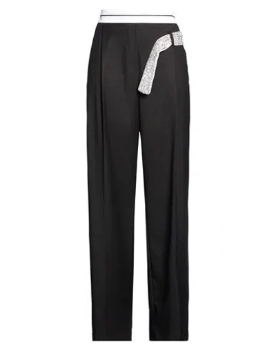 Imperial Woman Pants Black Size L Polyester, Viscose, Elastane, Cotton