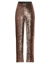 Imperial Woman Pants Bronze Size S Polyester, Elastane In Yellow