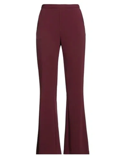 Imperial Woman Pants Burgundy Size L Polyester, Elastane