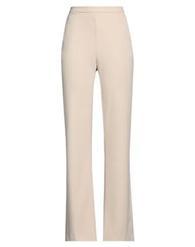 Imperial Woman Pants Cream Size M Polyester, Elastane In White