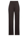 Imperial Woman Pants Dark Brown Size M Polyester, Viscose, Elastane