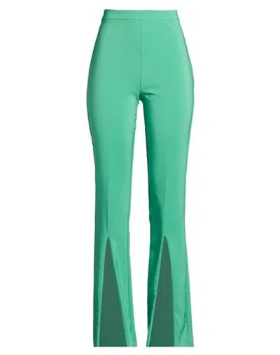 Imperial Woman Pants Green Size M Polyester, Elastane In Multi