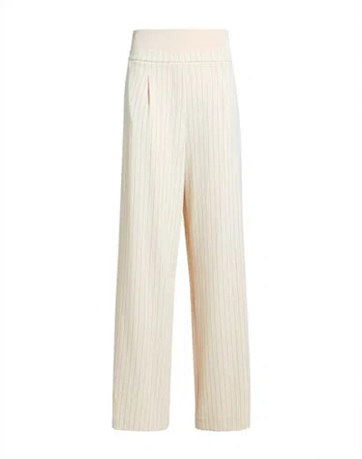 Imperial Woman Pants Ivory Size S Polyester, Elastane In White