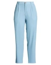 Imperial Woman Pants Light Blue Size 12 Polyester, Elastane In Blue