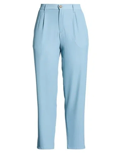Imperial Woman Pants Light Blue Size 12 Polyester, Elastane