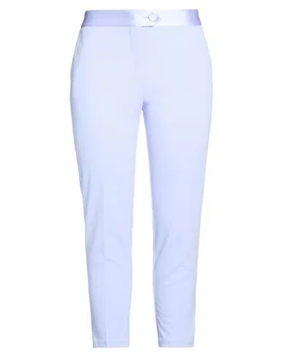 Imperial Woman Pants Lilac Size Xl Polyester, Elastane In Blue