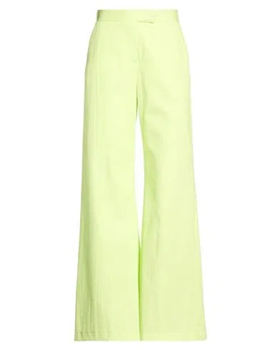 Imperial Woman Pants Lime Green Size L Cotton, Polyester, Elastane