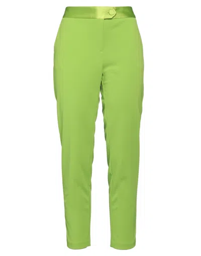 Imperial Woman Pants Lime Green Size L Polyester, Elastane In Green