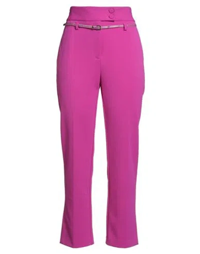 Imperial Woman Pants Magenta Size L Polyester, Elastane