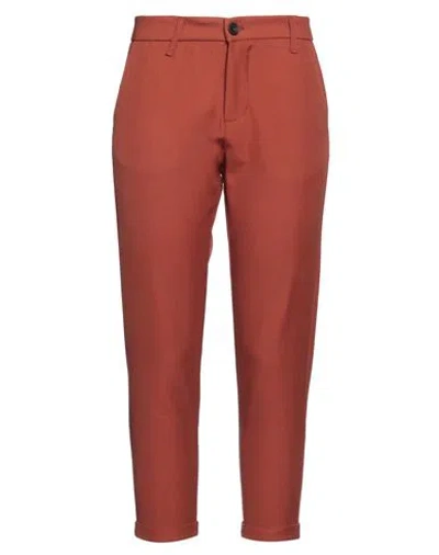 Imperial Woman Pants Rust Size 8 Polyester, Viscose, Elastane In Red