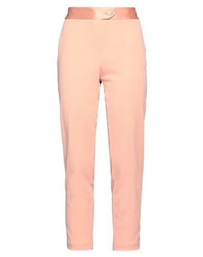 Imperial Woman Pants Salmon Pink Size L Polyester, Elastane