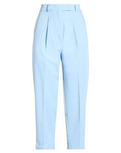 Imperial Woman Pants Sky Blue Size L Polyester, Viscose, Elastane
