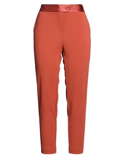 Imperial Woman Pants Tan Size L Polyester, Elastane In Brown