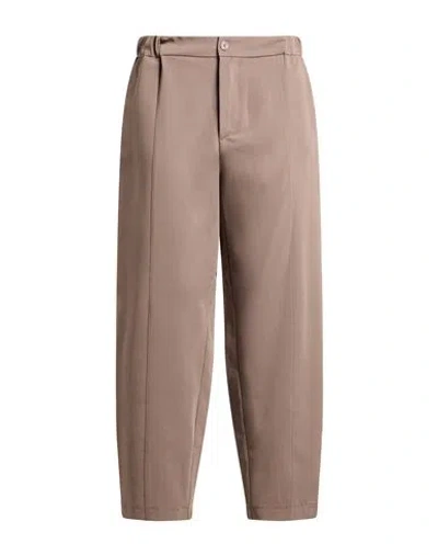 Imperial Woman Pants Taupe Size L Polyester, Viscose, Elastane In Brown