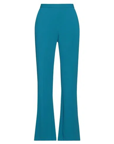 IMPERIAL IMPERIAL WOMAN PANTS TURQUOISE SIZE M POLYESTER, ELASTANE