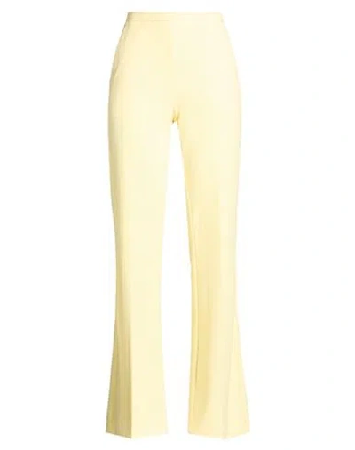 Imperial Woman Pants Yellow Size L Polyester, Elastane In Neutral