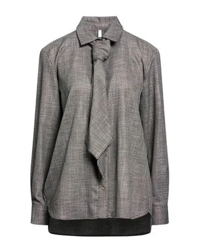 Imperial Woman Shirt Charcoal Size S Polyester, Viscose, Elastane In Multi