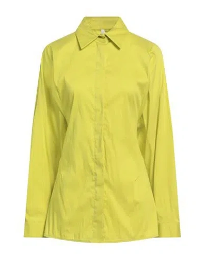 Imperial Woman Shirt Lime Green Size L Cotton, Polyamide, Elastane