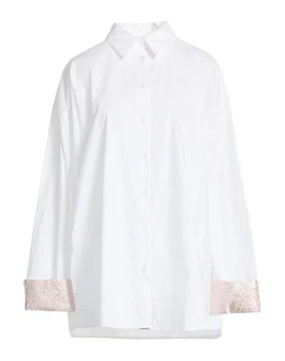 Imperial Woman Shirt White Size S Cotton, Polyester, Metallic Fiber, Elastane