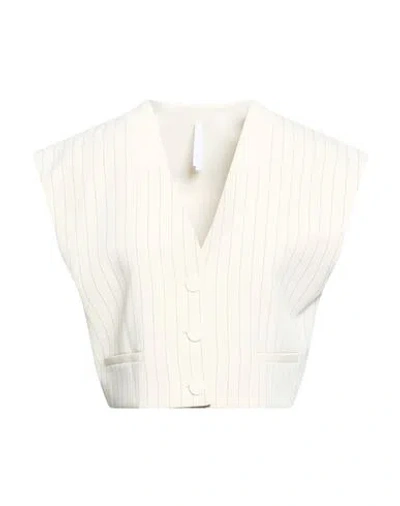 Imperial Woman Tailored Vest Cream Size S Polyester, Elastane In White