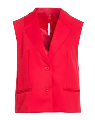 Imperial Woman Tailored Vest Red Size S Polyester, Viscose, Elastane
