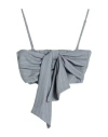 Imperial Woman Top Light Grey Size Xxs Polyester, Viscose, Elastane In Grey