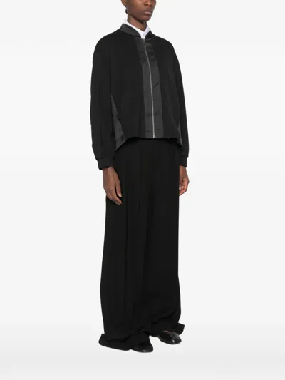 Imperial Zip-up Panelled Jacket In Schwarz