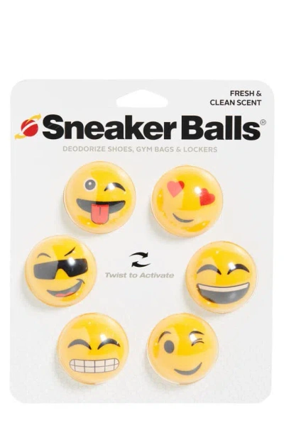 Implus 6-pack Emoji Sneaker Balls In Multi/assorted