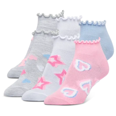 IMPLUS GIRLS IMPLUS IMPLUS SOF SOLE QUARTER SOCKS 6 PACK
