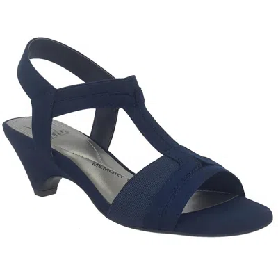 Impo Eara Womens Memory Foam Man Made Mary Jane Heels In Midnight Blue