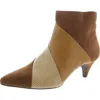 Impo Ebonie Womens Colorblock Pointed Toe Ankle Boots In Brown