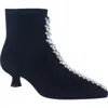 Impo Women's Garda Memory Foam Stretch Embellished Kitten Heel Booties In Black