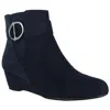 Impo Garwin Womens Faux Suede Wedge Ankle Boots In Blue