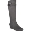 Impo Women's Gelsey Knee High Wedge Boots In Gunmetal