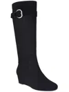 Impo Gelsey Womens Faux Suede Zipper Knee-high Boots In Black