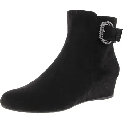 Impo Genson Womens Zipper Manmade Ankle Boots In Black
