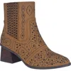 Impo Women's Jackie Perforated Stacked Block Heel Booties In Topaz