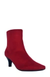 Impo Naja Womens Kitten Heel Bootie Ankle Boots In Scarlet Red
