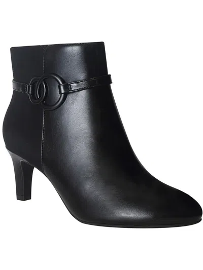 Impo Najila Womens Faux Leather Ankle Booties In Black