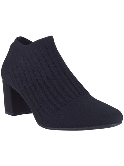 Impo Nancia Womens Knit Slip On Booties In Black