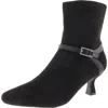 Impo Natalie Womens Zipper Faux Suede Booties In Black