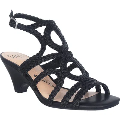 Impo Neha Woven Ankle Strap Sandal In Black