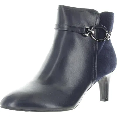 Impo Nyssa Womens Zipper Man Made Ankle Boots In Blue