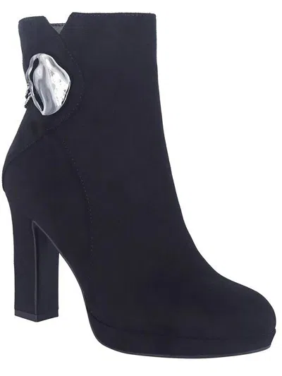 Impo Oland Womens Ankle Pointed Ankle Boots In Black