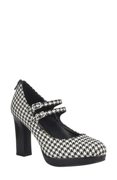 Impo Oleta Mary Jane Platform Pump In Ivory/black