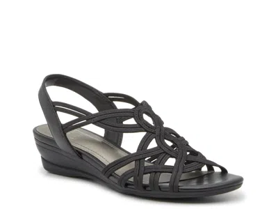 Impo Raquel Wedge Sandal In Black