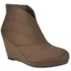 Impo Thorson Womens Faux Suede Ankle Booties In Brown