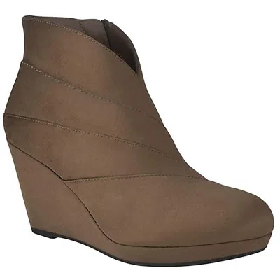 Impo Thorson Womens Faux Suede Ankle Booties In Gray
