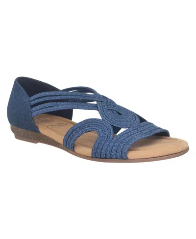 Impo Women's Bazra Stretch Flat Sandals In Indigo