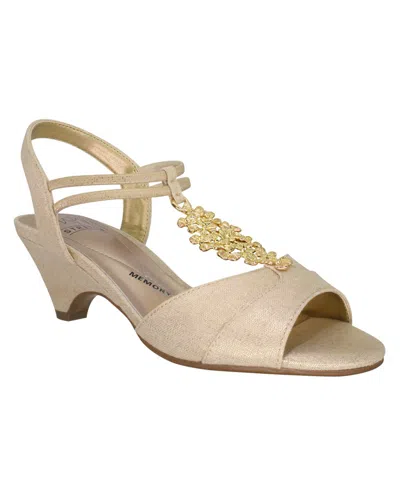 Impo Women's Edisha Ornamented Stretch Dress Sandals In Oatmeal-platino